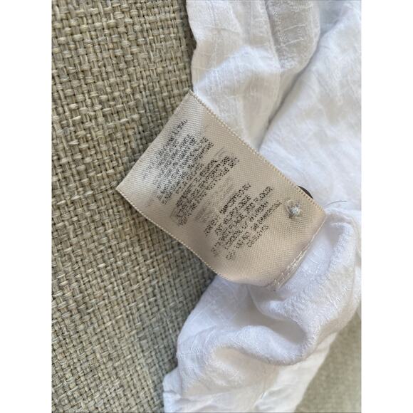 Maeve Anthropologie Pintuck Swing Tank Sz 2 XS S White Button Front Boho - Picture 8 of 12